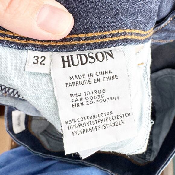 Hudson Beth Baby Boot Cut Jeans Dark Wash Mid Rise Size 32 Y2K Style Color MUDR - Picture 9 of 16